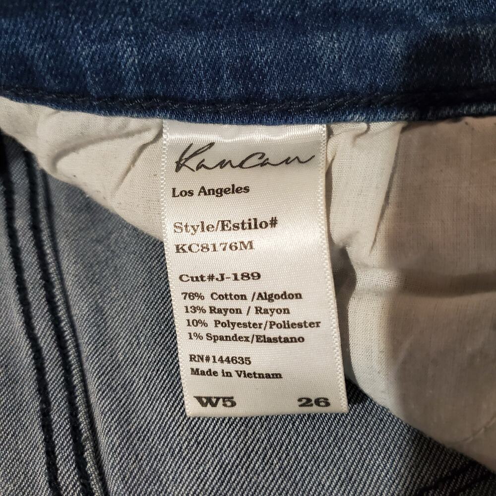 KanCan Distressed Light Wash Mid Rise Skinny Jeans Womens Size 26 Ripped Grunge - Picture 9 of 11